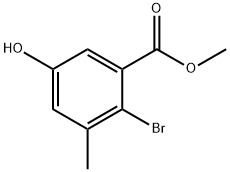 Benzoic acid, 2-bromo-5-hydroxy-3-methyl-, methyl ester