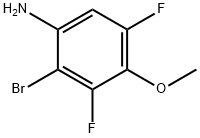 Benzenamine, 2-bromo-3,5-difluoro-4-methoxy- Struktur