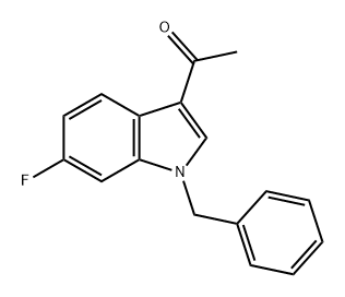 Ethanone, 1-[6-fluoro-1-(phenylmethyl)-1H-indol-3-yl]- Struktur