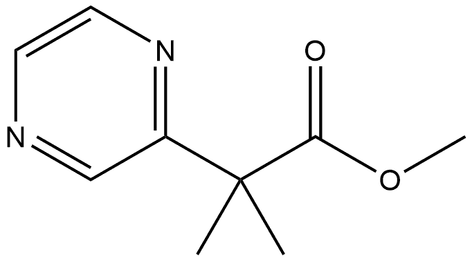 2-Pyrazineacetic acid, α,α-dimethyl-, methyl ester Struktur