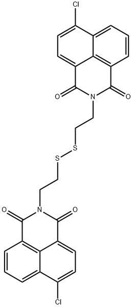 2,2'-(Disulphanediyldiethane-2,1-diyl)bis(6-chloro-1H-benzo[de]-isoquinoline-1,3(2H)-dione) Struktur