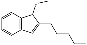 1H-Indene, 1-methoxy-2-pentyl- Struktur