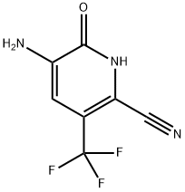 2-Pyridinecarbonitrile, 5-amino-1,6-dihydro-6-oxo-3-(trifluoromethyl)- Struktur