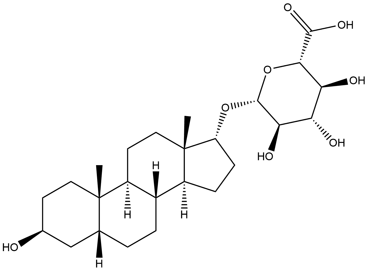 Androstane-3α,17β-diol 17-Glucuronide Struktur