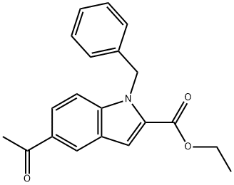 1H-Indole-2-carboxylic acid, 5-acetyl-1-(phenylmethyl)-, ethyl ester