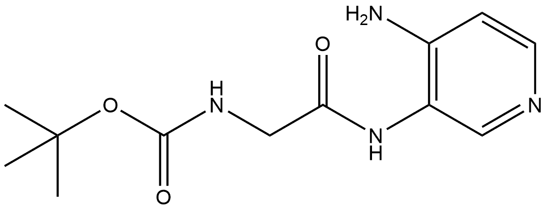 tert-butyl [(4-amino-pyridin-3-ylcarbamoyl)-methyl]-carbamidate Struktur