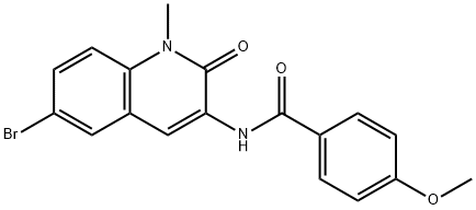 Benzamide, N-(6-bromo-1,2-dihydro-1-methyl-2-oxo-3-quinolinyl)-4-methoxy- Struktur