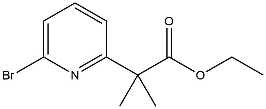 2-Pyridineacetic acid, 6-bromo-α,α-dimethyl-, ethyl ester Struktur