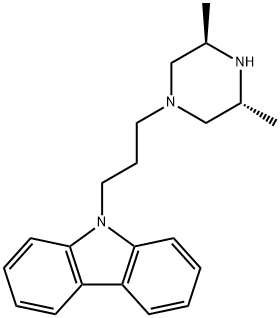 9H-Carbazole, 9-[3-(3,5-dimethyl-1-piperazinyl)propyl]-, (3R-trans)- (9CI) Struktur