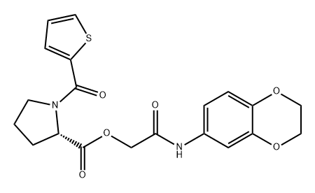 L-Proline, 1-(2-thienylcarbonyl)-, 2-[(2,3-dihydro-1,4-benzodioxin-6-yl)amino]-2-oxoethyl ester Struktur