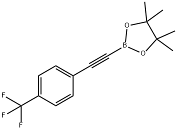 1,3,2-Dioxaborolane, 4,4,5,5-tetramethyl-2-[2-[4-(trifluoromethyl)phenyl]ethynyl]- Struktur