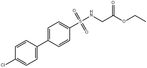 Glycine, N-[(4'-chloro[1,1'-biphenyl]-4-yl)sulfonyl]-, ethyl ester Struktur