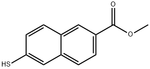 2-Naphthalenecarboxylic acid, 6-mercapto-, methyl ester Struktur