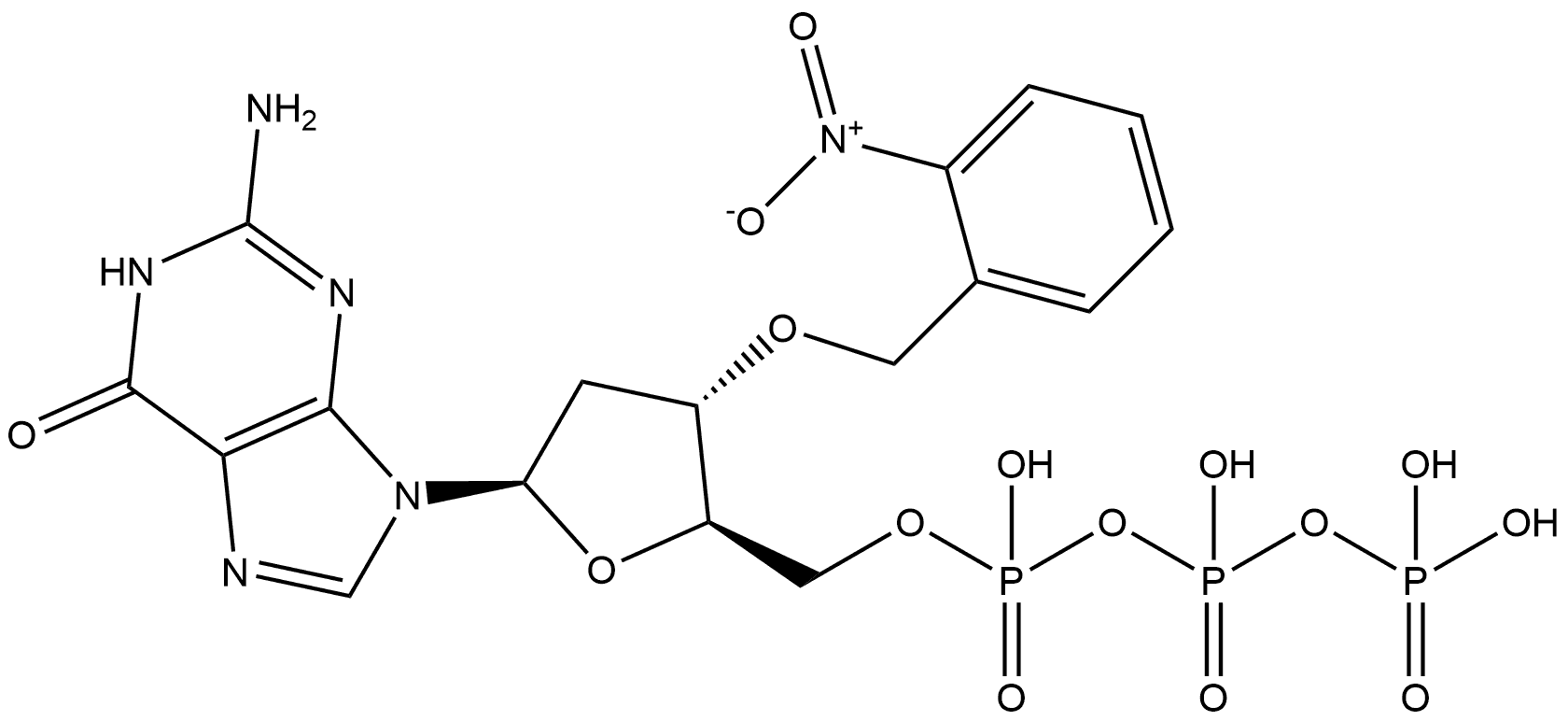 3'-O-(2-Nitrobenzyl)-dGTP 100mM Sodium Solution Struktur