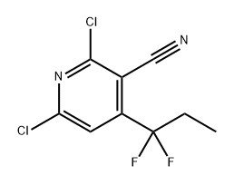 3-Pyridinecarbonitrile, 2,6-dichloro-4-(1,1-difluoropropyl)- Struktur