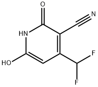 4-(Difluoromethyl)-1,2-dihydro-6-hydroxy-2-oxo-3-pyridinecarbonitrile Struktur