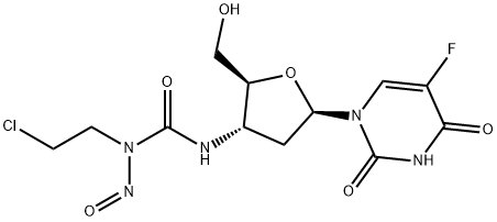 3'-(3-(2-chloroethyl)-3-nitrosoureido)-2',3'-dideoxy-5-fluorouridine Struktur