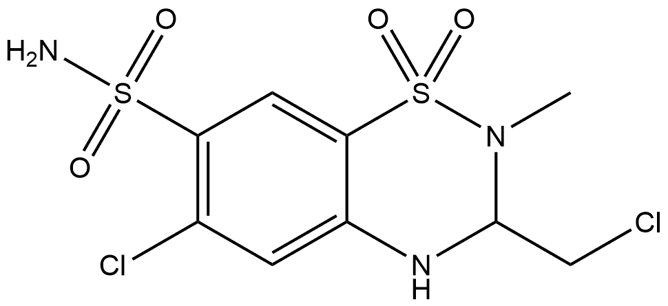 methyclothiazide Struktur