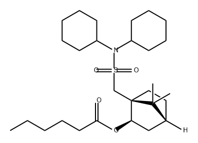 Hexanoic acid, (1S,2R,4R)-1-[[(dicyclohexylamino)sulfonyl]methyl]-7,7-dimethylbicyclo[2.2.1]hept-2-yl ester