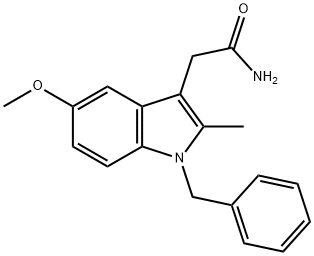 1H-Indole-3-acetamide, 5-methoxy-2-methyl-1-(phenylmethyl)- Struktur