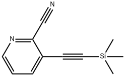 2-Pyridinecarbonitrile, 3-[2-(trimethylsilyl)ethynyl]- Struktur