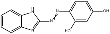 2-(2',4'-dihydroxyphenyl-1-azo)benzimidazole Struktur