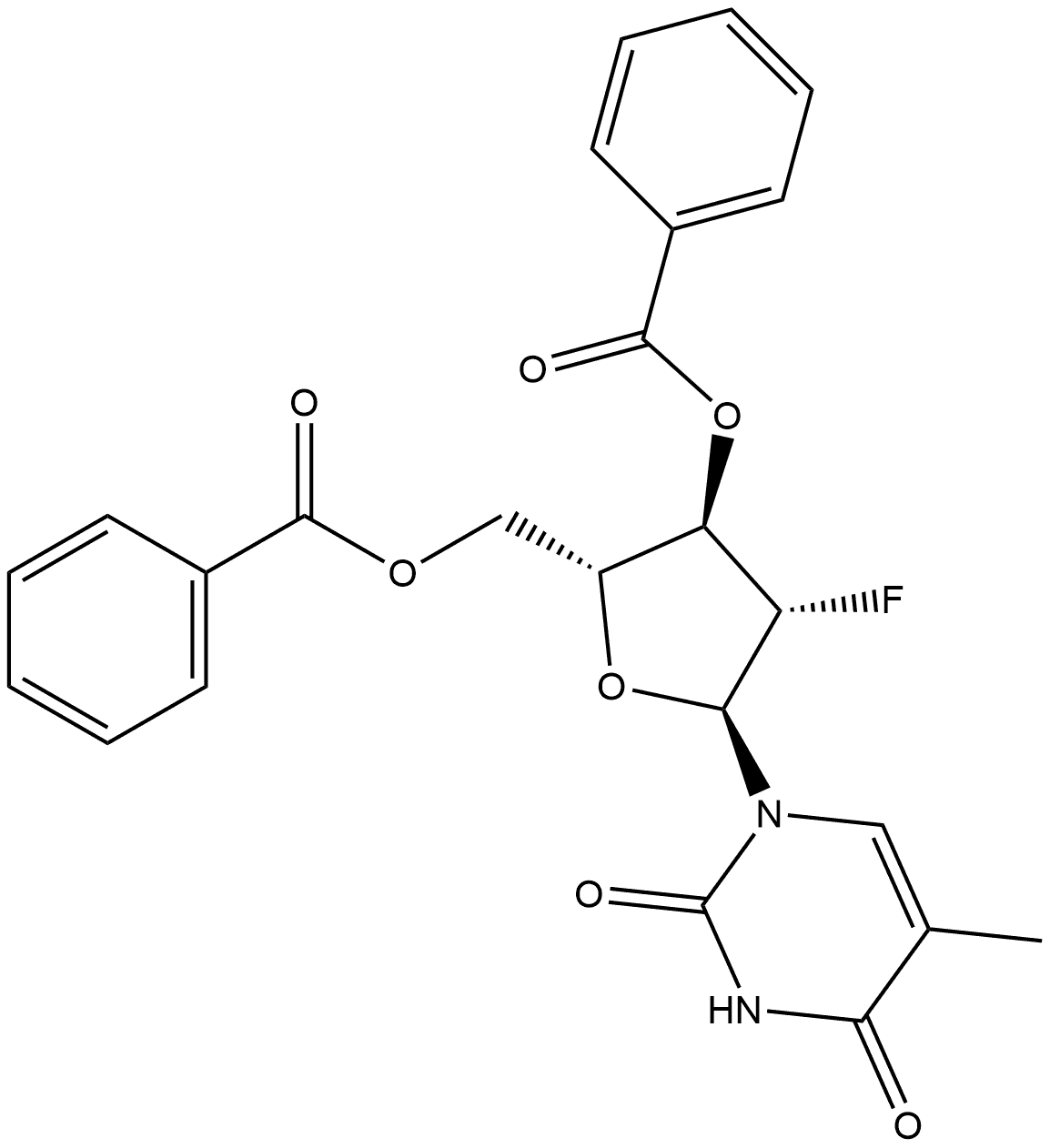 2,4(1H,3H)-Pyrimidinedione, 1-(3,5-di-O-benzoyl-2-deoxy-2-fluoro-α-D-arabinofuranosyl)-5-methyl-