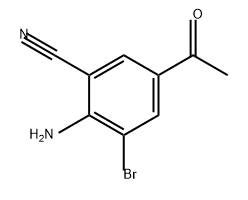 Benzonitrile, 5-acetyl-2-amino-3-bromo- Struktur