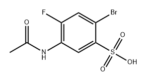 Benzenesulfonic acid, 5-(acetylamino)-2-bromo-4-fluoro- Struktur