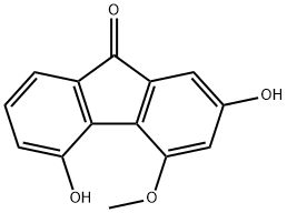 9H-Fluoren-9-one, 2,5-dihydroxy-4-methoxy- Struktur