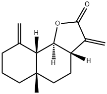 (3aS)-3aβ,4,5,5a,6,7,8,9,9aβ,9bα-Decahydro-5aβ-methyl-3,9-dimethylenenaphtho[1,2-b]furan-2(3H)-one Struktur