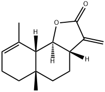 (3aS)-3aβ,4,5,5a,6,7,9aβ,9bα-Octahydro-5aβ,9-dimethyl-3-methylenenaphtho[1,2-b]furan-2(3H)-one Struktur