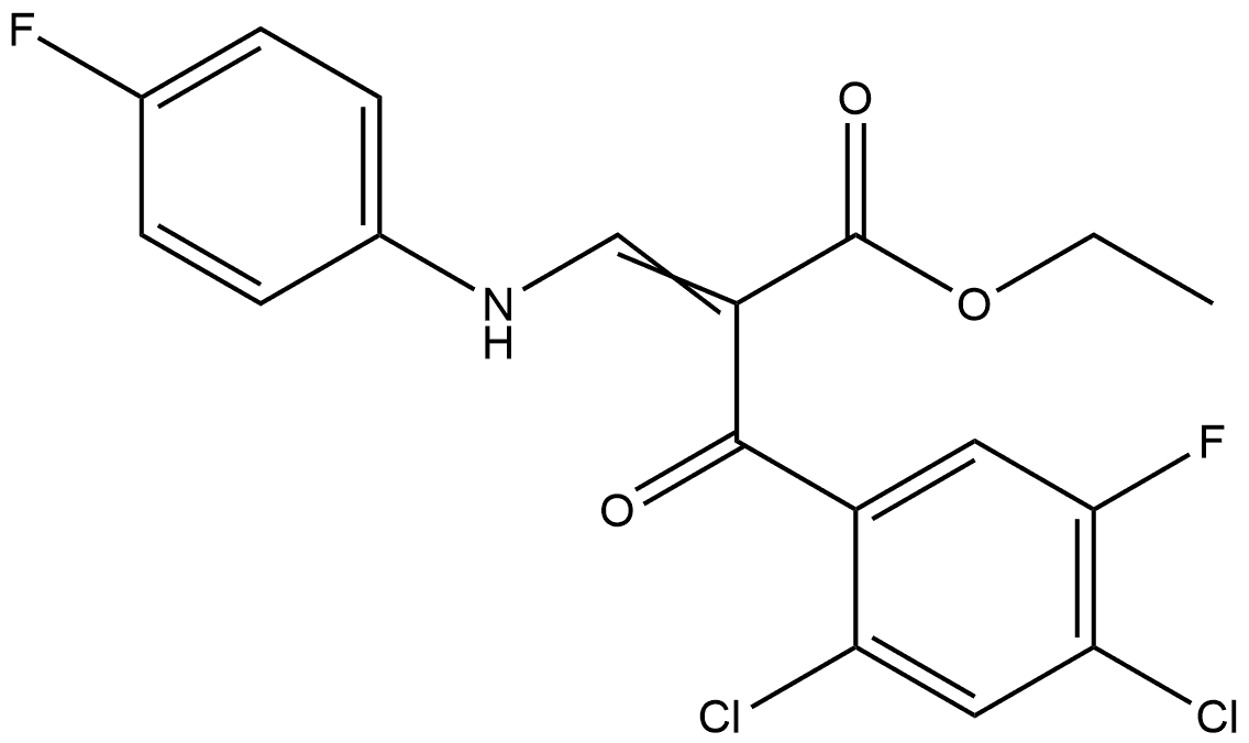 Benzenepropanoic acid, 2,4-dichloro-5-fluoro-α-[[(4-fluorophenyl)amino]methylene]-β-oxo-, ethyl ester