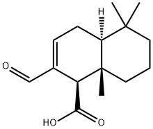 [1R,(-)]-2-Formyl-1,4,4aα,5,6,7,8,8a-octahydro-5,5,8aβ-trimethyl-1β-naphthalenecarboxylic acid Struktur