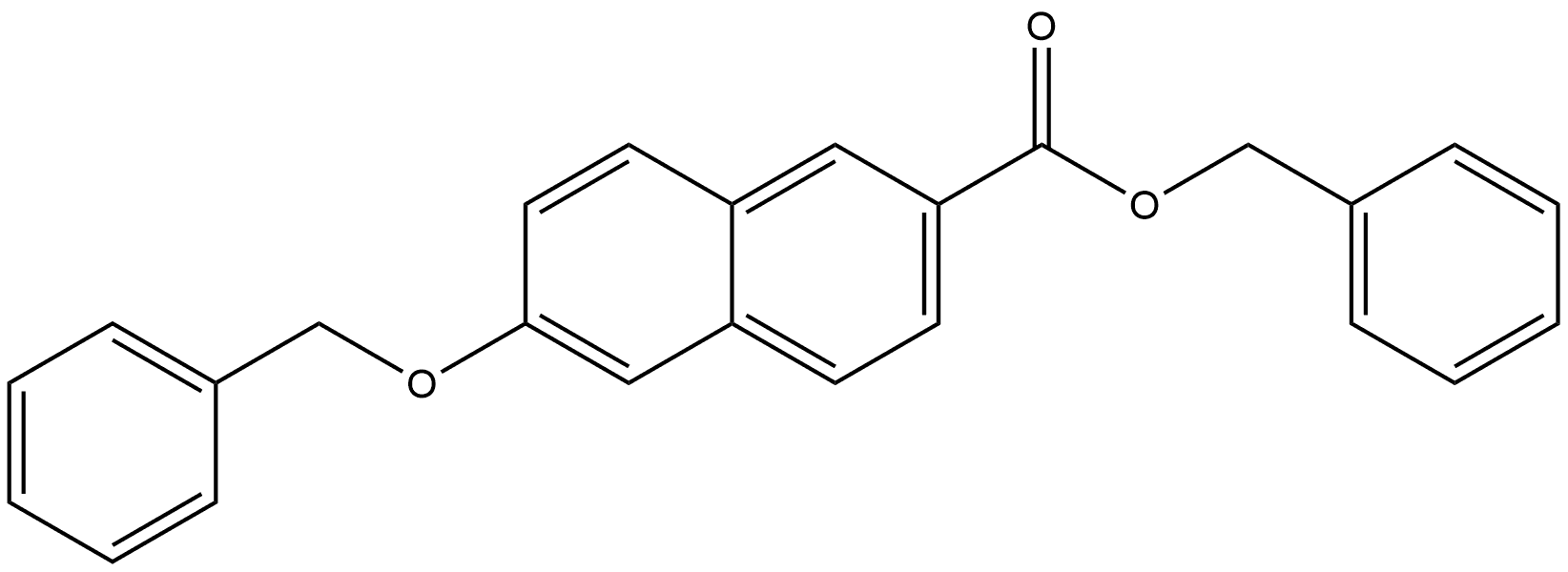 2-Naphthalenecarboxylic acid, 6-(phenylmethoxy)-, phenylmethyl ester Struktur