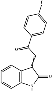 2H-Indol-2-one, 3-[2-(4-fluorophenyl)-2-oxoethylidene]-1,3-dihydro- Struktur