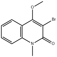 2(1H)-Quinolinone, 3-bromo-4-methoxy-1-methyl- Struktur