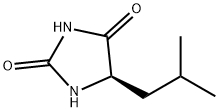 2,4-Imidazolidinedione, 5-(2-methylpropyl)-, (5R)- Struktur