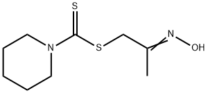 1-Piperidinedithiocarboxylic acid 2-hydroxyiminopropyl ester Struktur