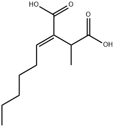 Butanedioic acid, 2-hexylidene-3-methyl-, (2E)- Struktur