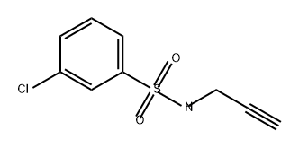 Benzenesulfonamide, 3-chloro-N-2-propyn-1-yl- Struktur