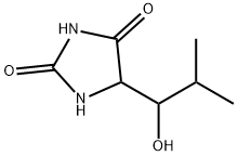 5 - (1-hydroxy-2-methylpropyl) hydantoin Struktur