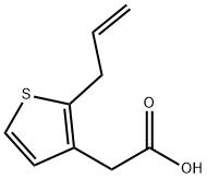 3-Thiopheneacetic acid, 2-(2-propen-1-yl)- Struktur