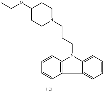 9H-Carbazole, 9-[3-(4-ethoxy-1-piperidinyl)propyl]-, hydrochloride (1:1) Struktur