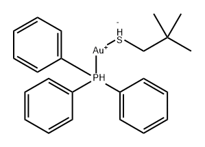 Gold, (2,2-dimethyl-1-propanethiolato)(triphenylphosphine)- Struktur