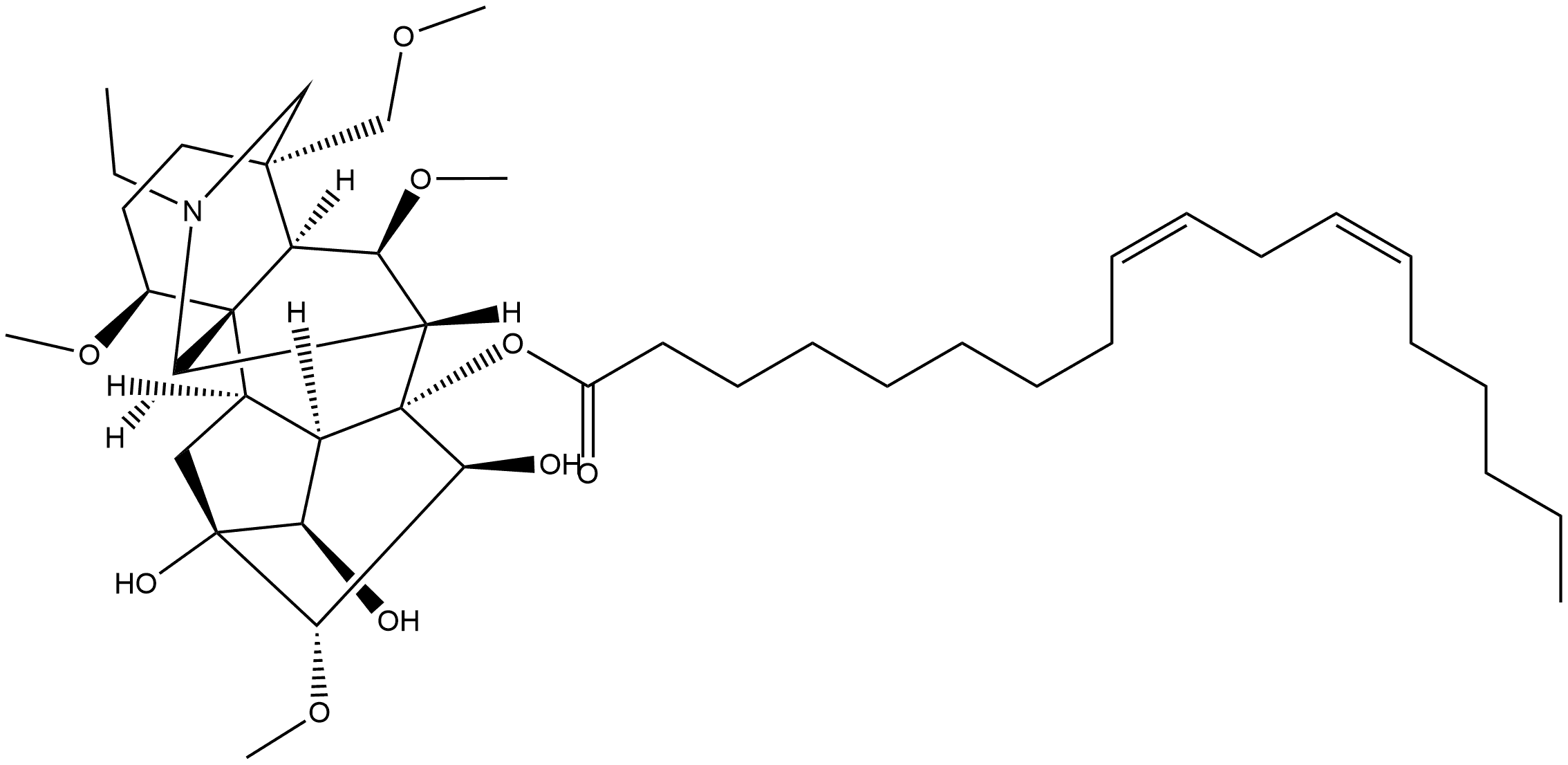 3-Deoxyaconine-8-linoleate Struktur