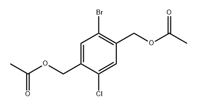 [4-(acetyloxymethyl)-2-bromo-5-chlorophenyl]methyl acetate Struktur