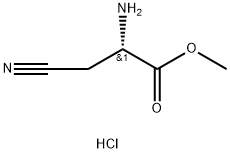 L-Alanine, 3-cyano-, methyl ester, hydrochloride (1:1) Struktur