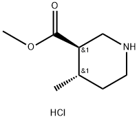 rel-methyl (3R,4S)-4-methylpiperidine-3-carboxylate hydrochloride Struktur