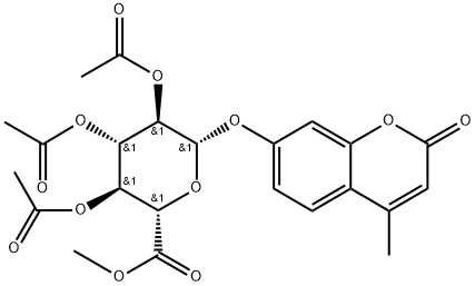 4-Methyl-2-oxo-2H-1-benzopyran-7-yl-β-D-glucopyranosiduronic Acid Methyl Ester 2,3,4-Triacetate Struktur